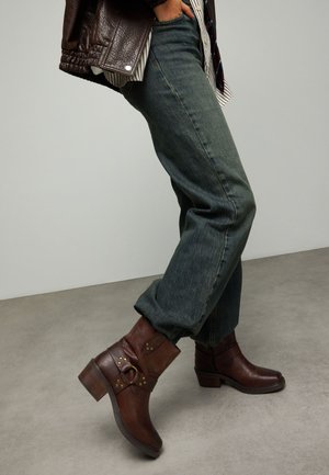 Cowboy-/Bikerlaarsjes - dark brown