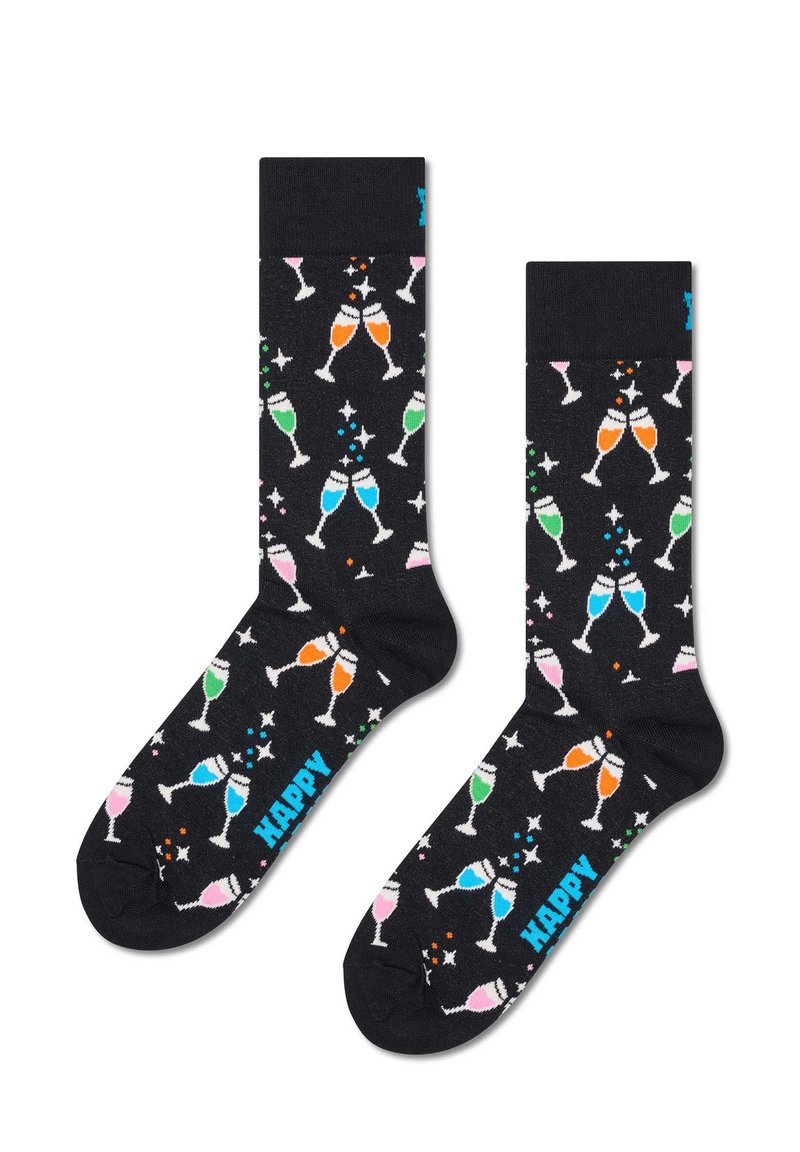 HAPPY SOCKS Calzini Da Donna In Confezione Regalo, Confezione Da 3 Celebrations 36 40 Nero Nero 7767804