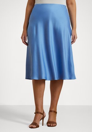 SATIN CHARMEUSE MIDI SKIRT - A-lijn rok - sky blue