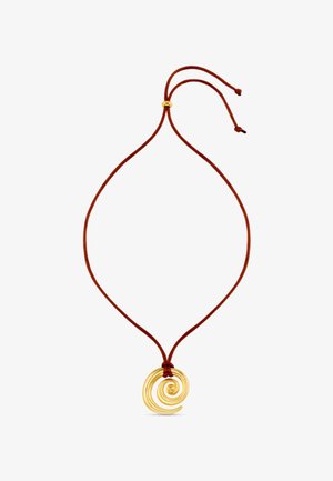 Orelia, STATEMENT SPIRAL CORD ADJUSTABLE NECKLACE - Κολιέ - brown/gold-coloured