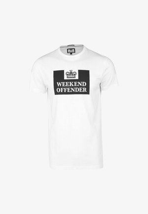 Weekend Offender PRISON - Camiseta estampada - white
