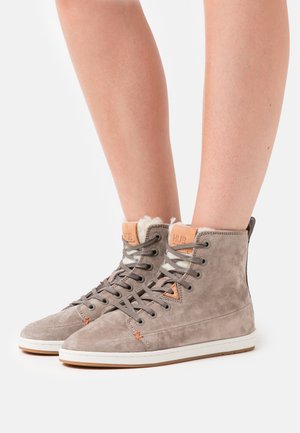 KEYSTONE - Sneakersy wysokie - dark taupe/offwhite