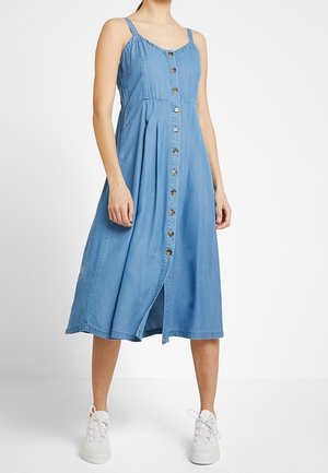 Skjortekjole - light-blue denim