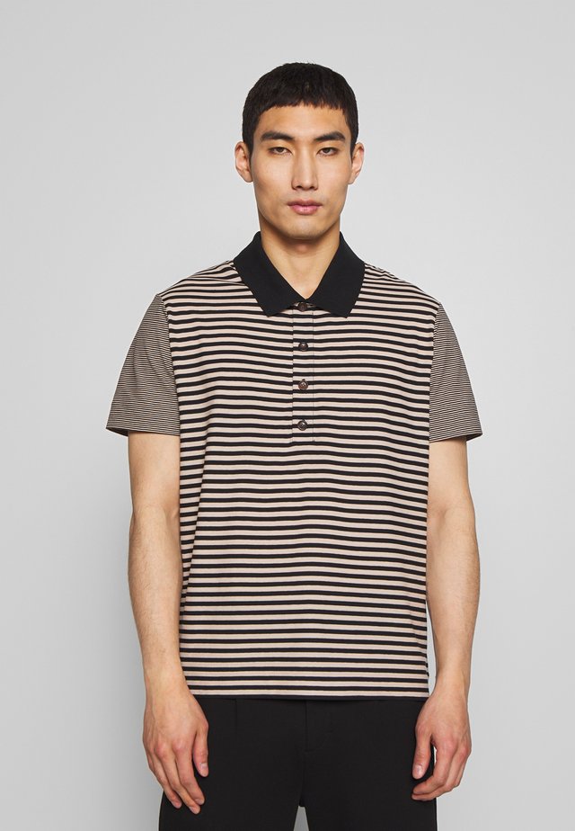 STRIPED - Piké - camel combo