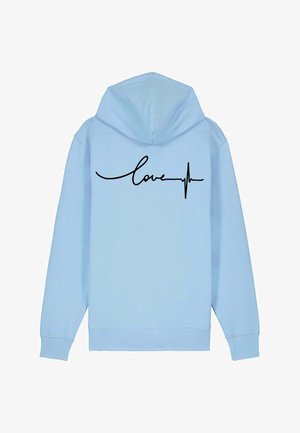 FREQUENCY BACK EMBROIDERY - Sweat zippé - blue