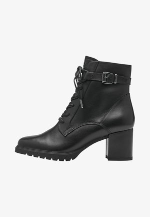 Platform ankle boots - black