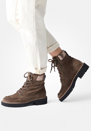 Platform ankle boots - braun