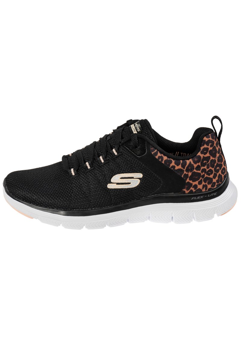 Skechers FLEX APPEAL - Zapatillas - black leopard