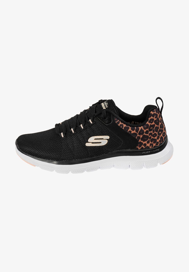 Skechers FLEX APPEAL - Zapatillas - black leopard