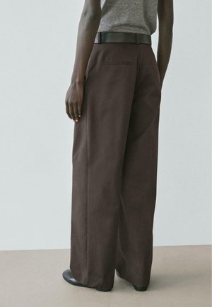 DARTED  - Pantaloni - mottled dark brown