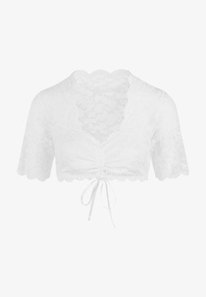 Nina von C. DIRNDL HALBARM - Blouse - Weiß