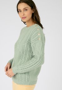 Damart À TORSADES ET BOUTONS  - Pullover - vert jade