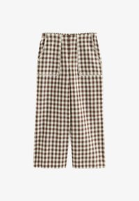 Sélectionné, chocolate brown gingham