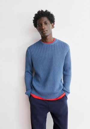PIGMENT DYE - Strickpullover - light tinted navy