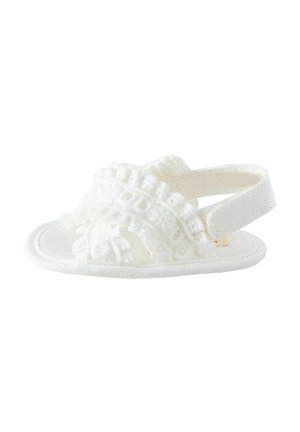 Babyschoenen - white broderie