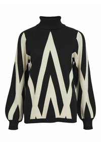 OBJRAY ROLL NECK  - Strikkegenser - black