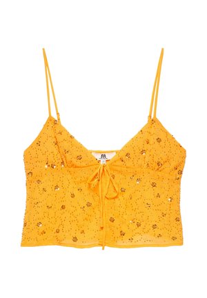 PULL&BEAR SEQUIN - TOP - Débardeur - orange