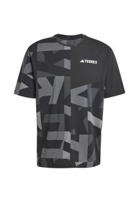 MULTI CLIMACOOL PRINTED - Sports T-shirt - black   carbon