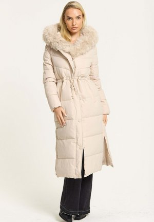 WITH HOOD - Winter coat - beige
