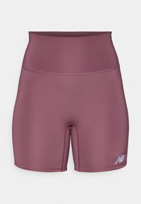 SCRIPT HIGH RISE SHORT - Leggings - faded plum