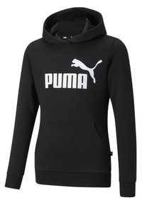 Melnā kapuce izgatavota no kokvilnas maisījuma, ar lielu baltu "PUMA" logo un lecošā puma grafiku priekšā. Ribota apakšmala un piedurknes.