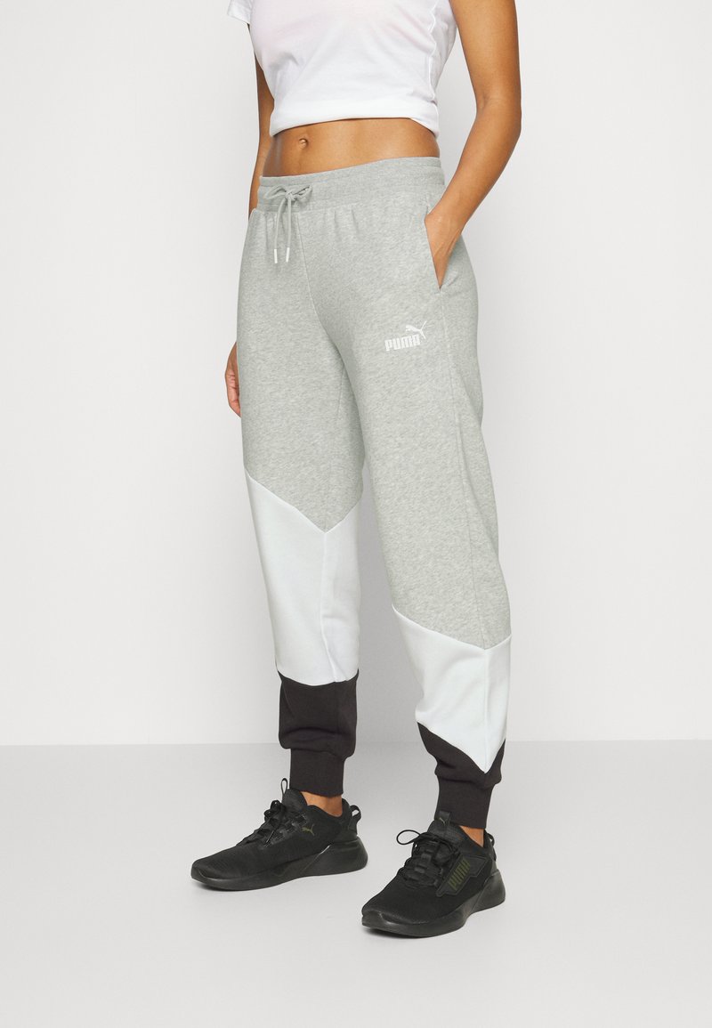 Puma POWER CAT Tracksuit bottoms light gray heather/light grey