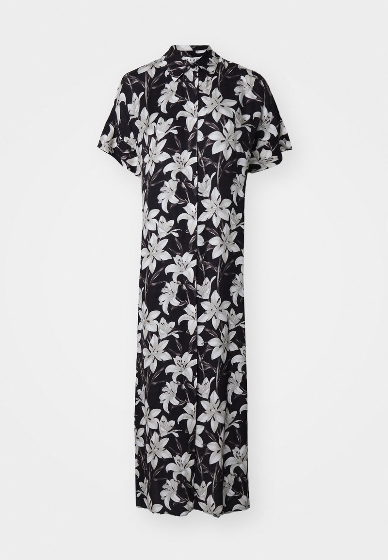Alice + Olivia EDYTH TIE BELT - Shirt dress - stargazer black/black ...