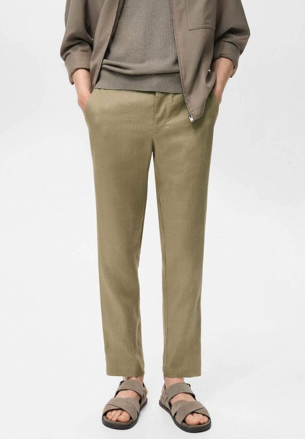 SLIM-FIT - Trousers - khaki