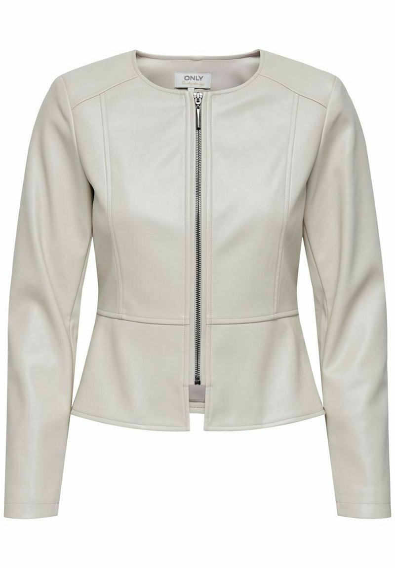 Giubbotto Pelle Giacca Ecopelle Donna Beige Giubbino Pelle Donna