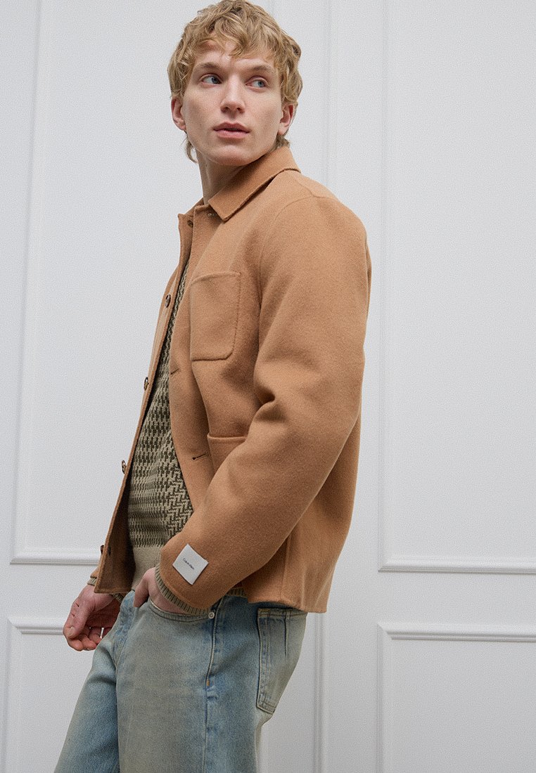 Calvin Klein Lichte jas camel