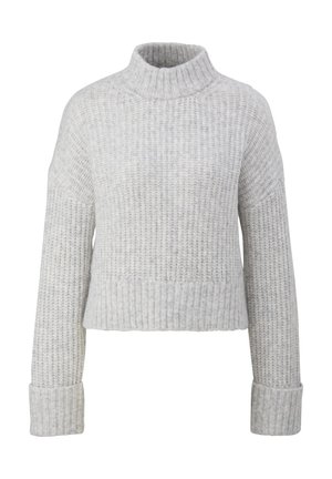 QS MIT ROLLKRAGEN - Jumper - grau meliert