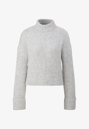 QS MIT ROLLKRAGEN - Jumper - grau meliert