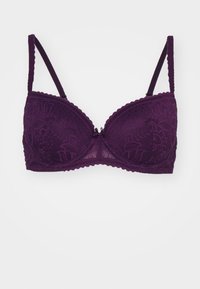 Soutien-Gorge Push-Up à Armatures Dentelle - Lilas Foncé/Violet - Taille 28B - Neuf Sans Étiquette