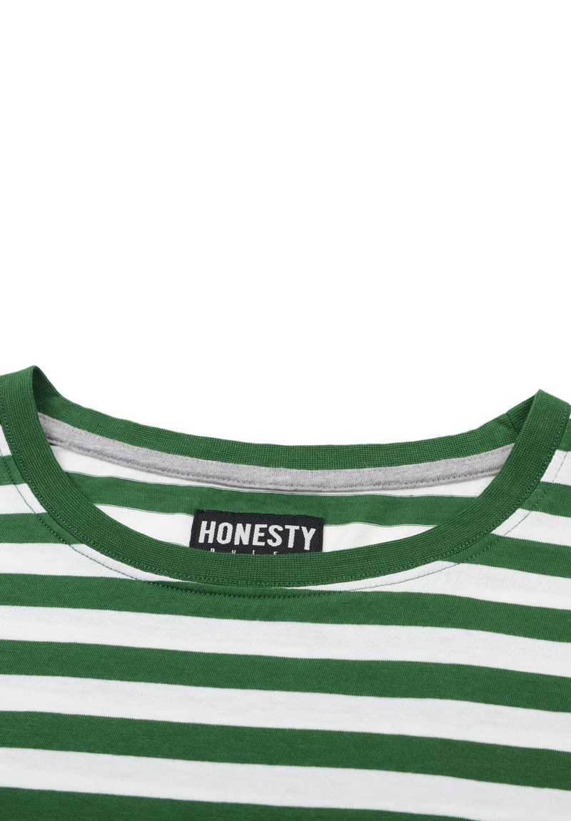 Herren T-Shirts basic | Honesty Rules STRIPED T-Shirt print greenwhite/grün - XF97462 Herren T-Shirts basic | Honesty Rules STRIPED T-Shirt print greenwhite/grün - XF97462