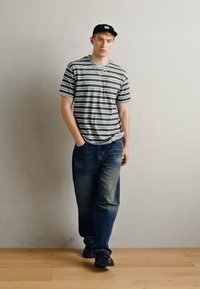Scotch & Soda DYE STRIPE - Triko s potiskem - blue