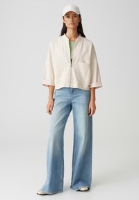 OPUS LOOSE FIT OVERCUT 3/4 SLEEVE - Sweat zippé - natural glaze