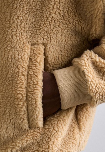 DSQUARED2 ICON RELAX TEDDY ZIPPED HOODIE - Overgangsjakke - camel