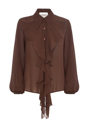 WITH RUFFLES - Chemisier - brown