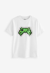 Next SHORT SLEEVE GRAPHIC 3 PACK STANDARD - T-shirt med print - black white grey pixel
