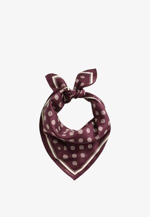 GANT, GANT MONOGRAM SILK SCARF - Halsdoek - darkened wine
