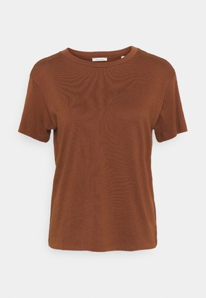 SHORT SLEEVE ROUND NECK - Basic T-shirt - chestnut brown