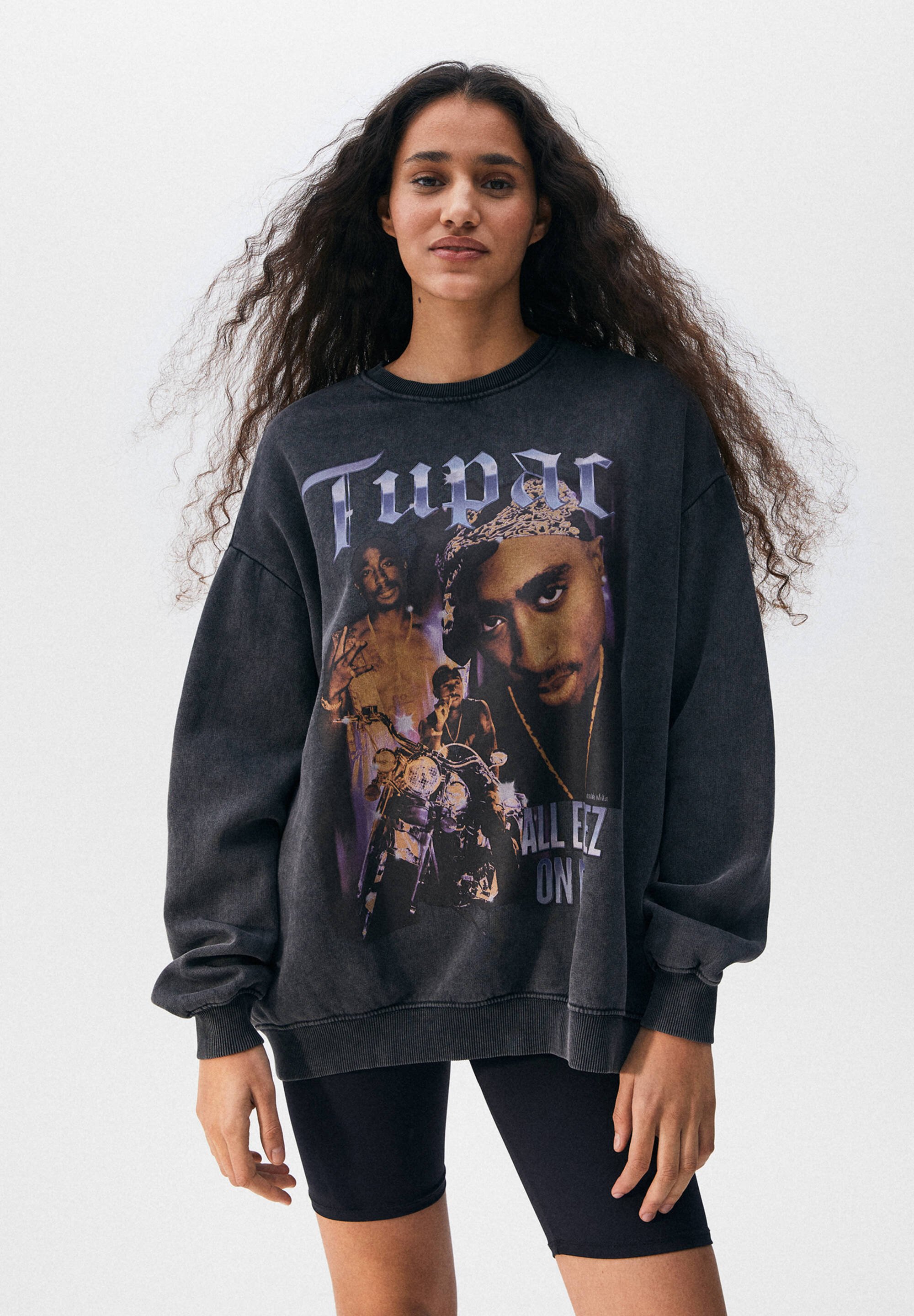 Sweatshirt - mottled dark grey 