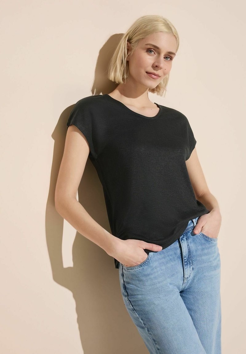 Street One T-shirt basic - schwarz