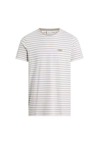 Calvin Klein STRETCH STRIPE - T-Shirt print - white aluminium stripes