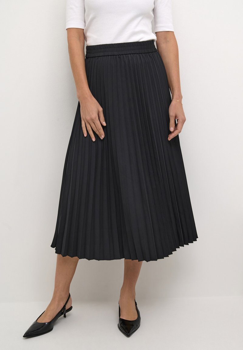 Kaffe LEANDRA - Veckad kjol - black deep