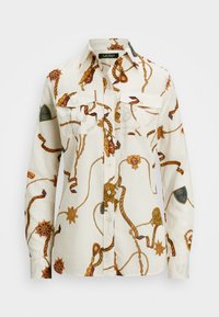 CLASSIC FIT PRINT COTTON VOILE SHIRT - Skjortebluse - cream