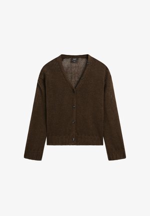 Massimo Dutti BUTTONED V-NECK WITH LONG SLEEVES - Vest - brown