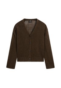 BUTTONED V-NECK WITH LONG SLEEVES - Kofta - brown