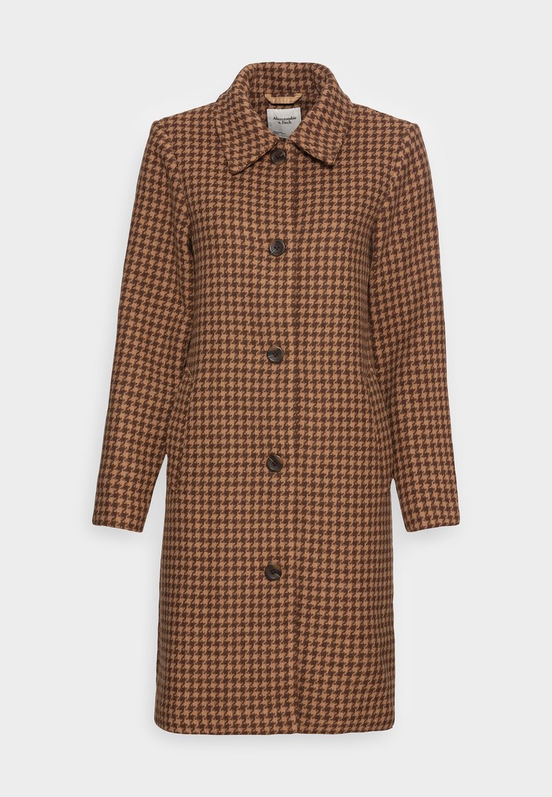 Abercrombie & Fitch COAT Classic coat brown houndstooth/brown