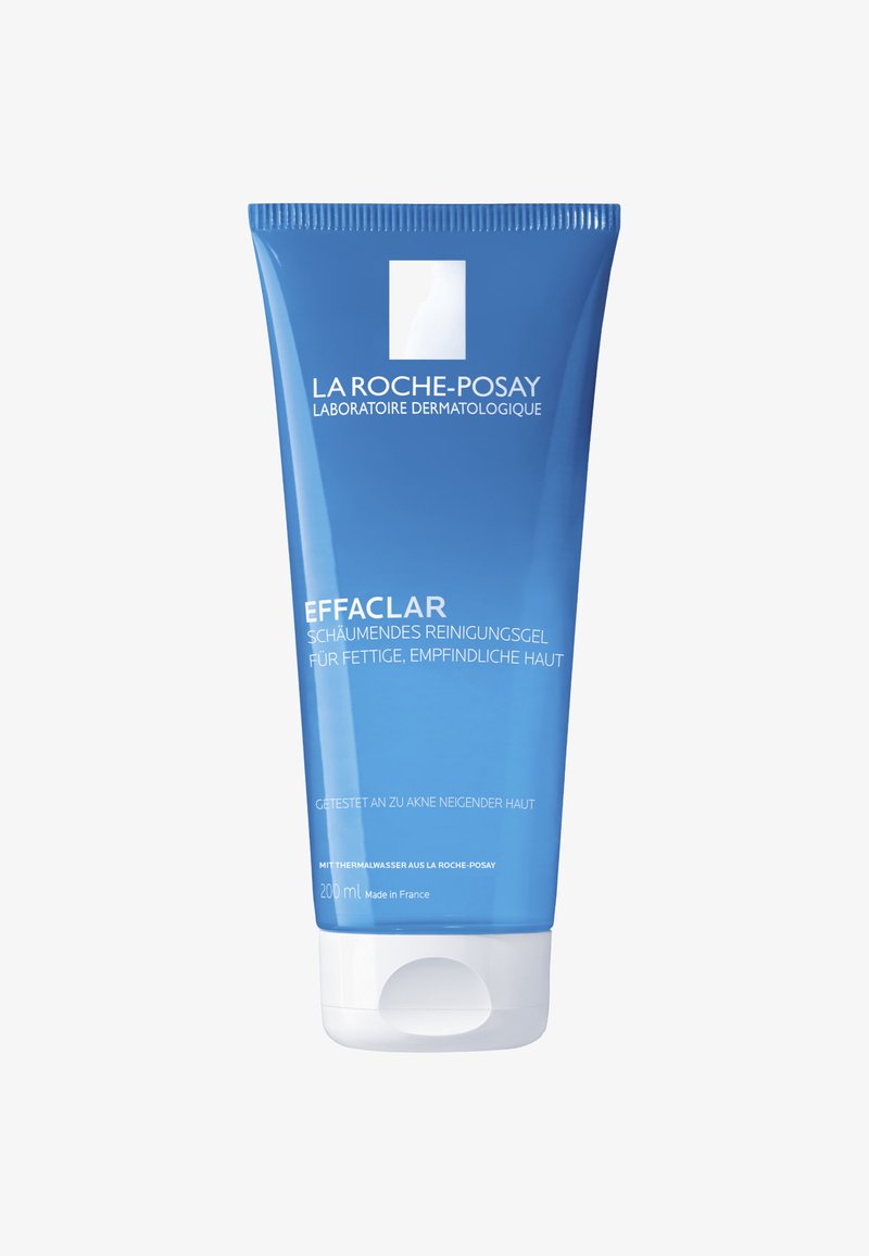 La Roche-Posay Effaclar foaming cleansing gel for oily, sensitive, acne-prone skin, 200ml tube, made in France.